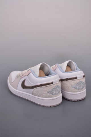 Air Jordan 1 Low 'White / Pink' view 2