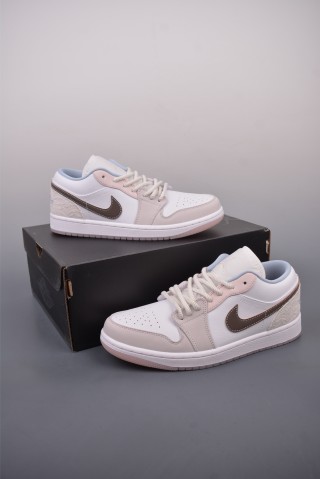 Air Jordan 1 Low 'White / Pink' view 5