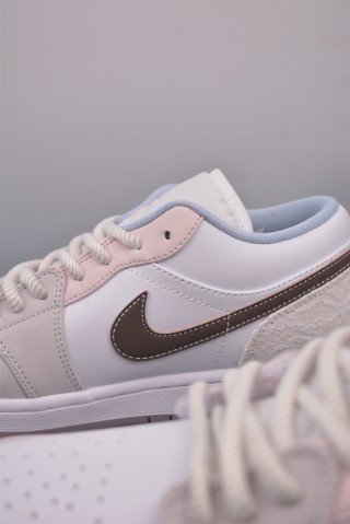 Air Jordan 1 Low 'White / Pink' view 8