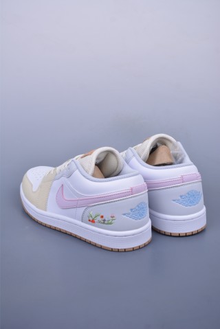 Air Jordan 1 Low 'White / Yellow / Purple' view 2