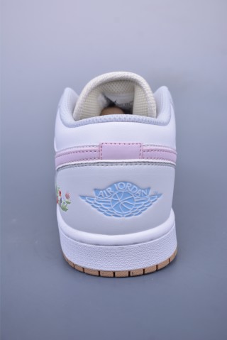 Air Jordan 1 Low 'White / Yellow / Purple' view 4