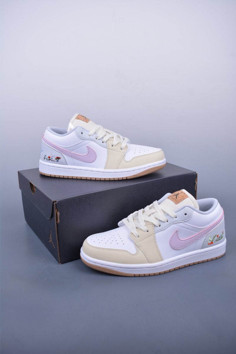 Air Jordan 1 Low 'White / Yellow / Purple' view