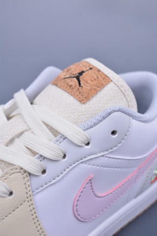Air Jordan 1 Low 'White / Yellow / Purple' view 7