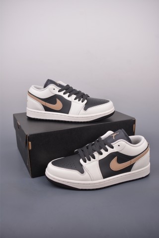Air Jordan 1 Low 'Black / White / Brown' view 5