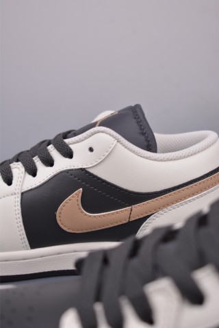 Air Jordan 1 Low 'Black / White / Brown' view 8
