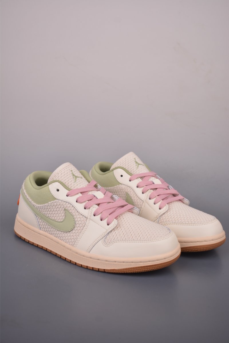 Air Jordan 1 Low 'Rice White / Pink / Green'