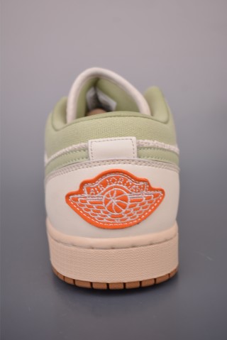 Air Jordan 1 Low 'Rice White / Pink / Green' view 4