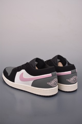 Air Jordan 1 Low 'Black / White / Pink' view 2