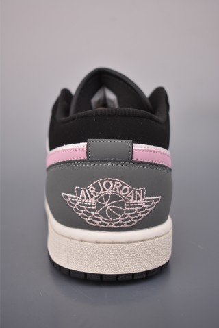 Air Jordan 1 Low 'Black / White / Pink' view 4