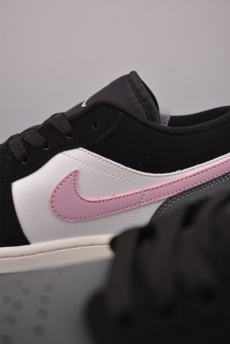 Air Jordan 1 Low 'Black / White / Pink' view