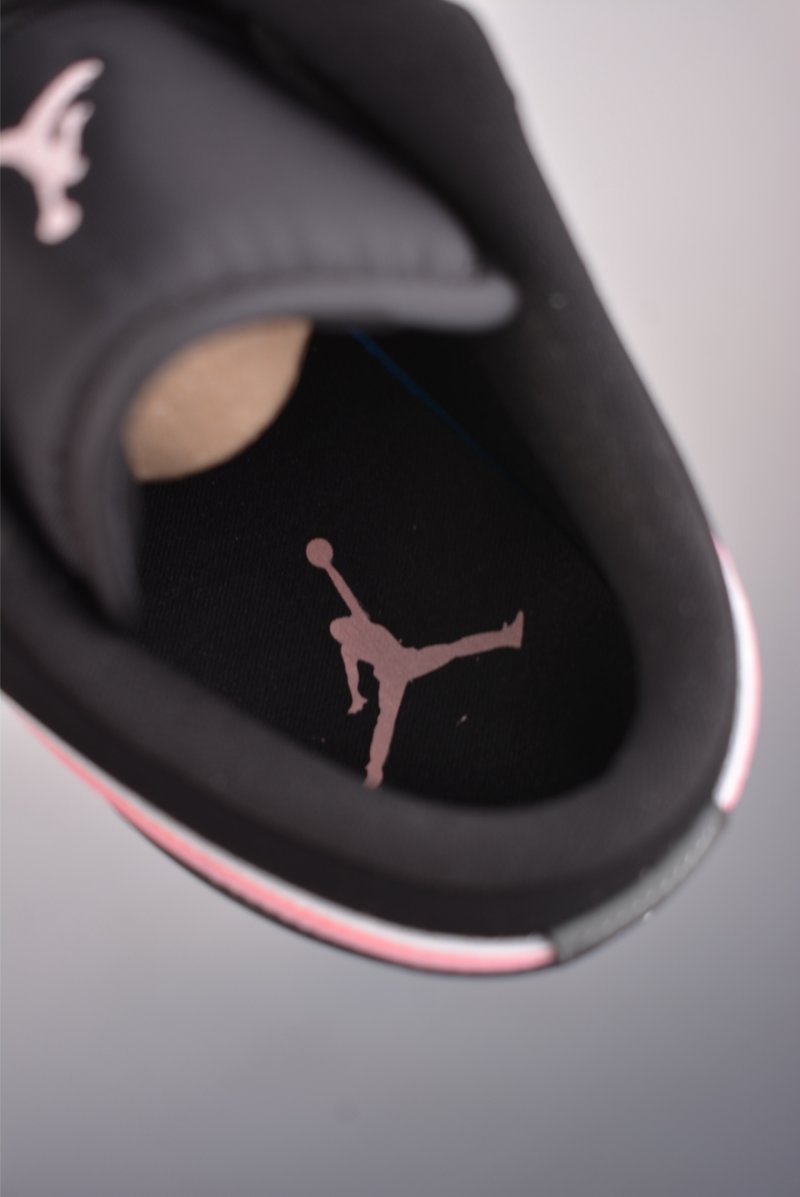 Air Jordan 1 Low 'Black / White / Pink' view