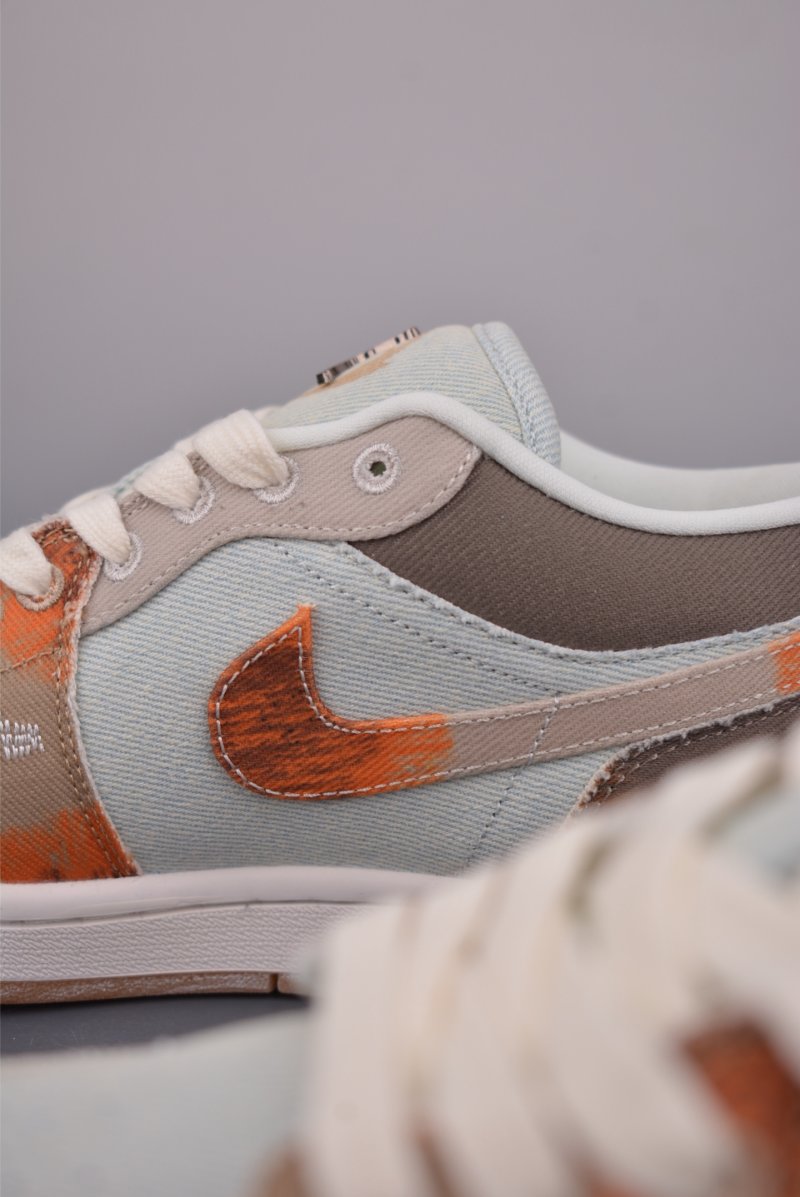 Air Jordan 1 Low 'Blue / Brown Canvas' view