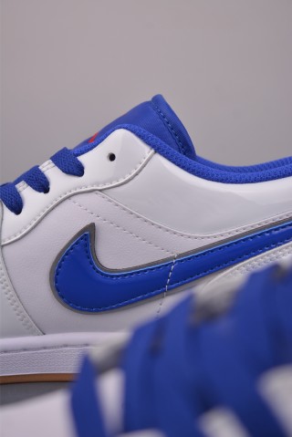 Air Jordan 1 Low 'White / Blue' view 8
