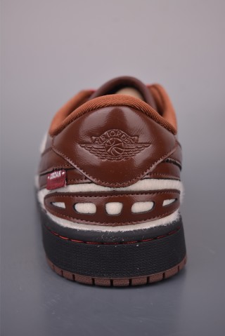 Air Jordan 1 Low 'White / Brown' view 4