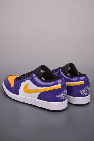 Air Jordan 1 Low 'Purple / Gold Lakers' view 2