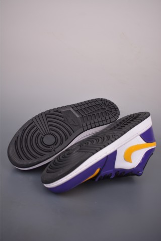 Air Jordan 1 Low 'Purple / Gold Lakers' view 3