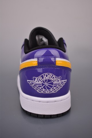 Air Jordan 1 Low 'Purple / Gold Lakers' view 4