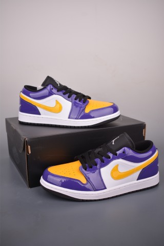 Air Jordan 1 Low 'Purple / Gold Lakers' view 5