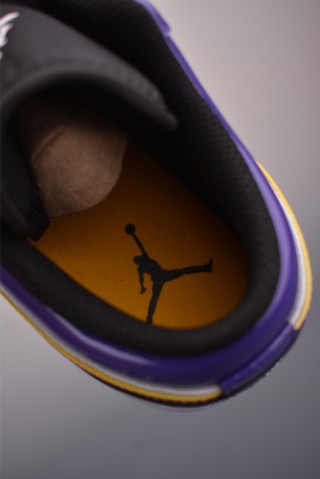Air Jordan 1 Low 'Purple / Gold Lakers' view 9