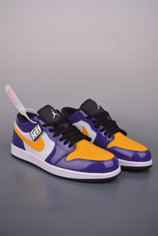 Air Jordan 1 Low 'Purple / Gold Lakers' view 1