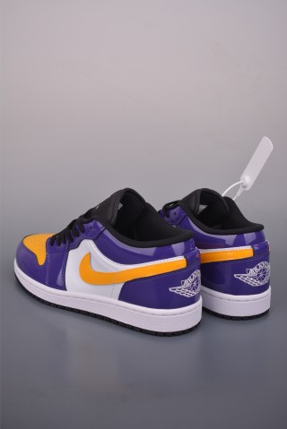 Air Jordan 1 Low 'Purple / Gold Lakers' view 2