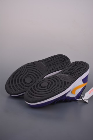 Air Jordan 1 Low 'Purple / Gold Lakers' view 3