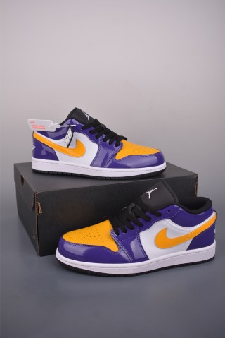 Air Jordan 1 Low 'Purple / Gold Lakers' view 5