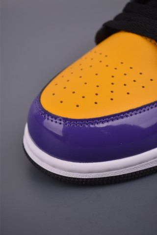 Air Jordan 1 Low 'Purple / Gold Lakers' view 6