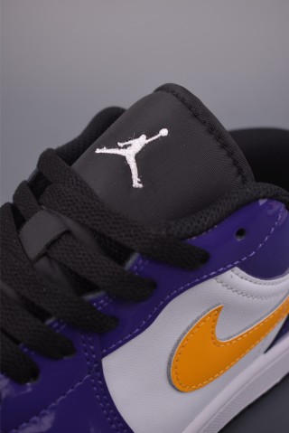 Air Jordan 1 Low 'Purple / Gold Lakers' view 7