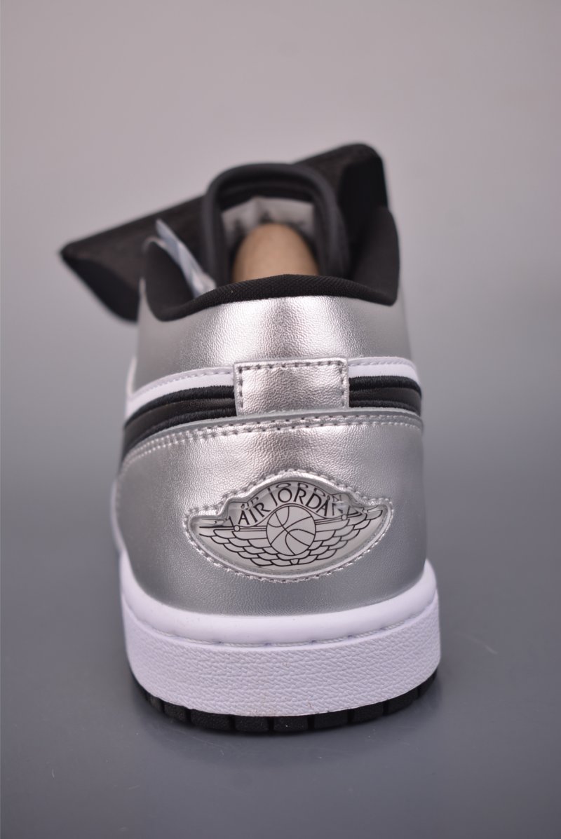 Air Jordan 1 Low 'White / Silver / Black' view