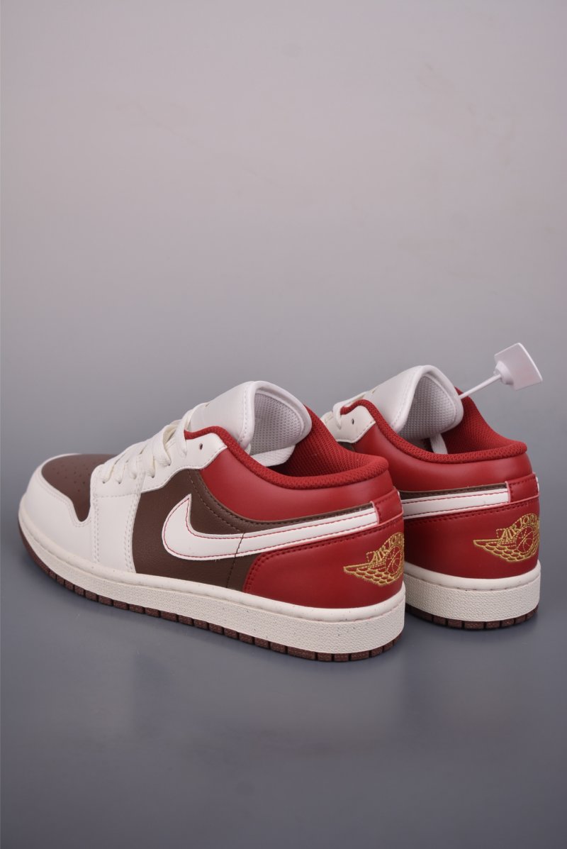 Air Jordan 1 Low 'White / Brown / Red' view