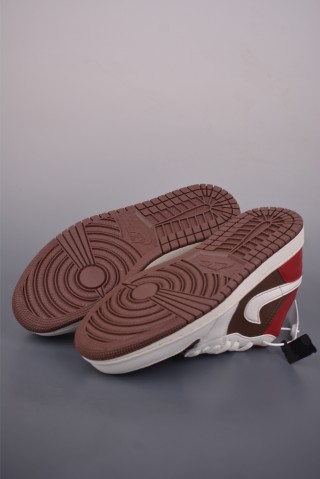 Air Jordan 1 Low 'White / Brown / Red' view 3