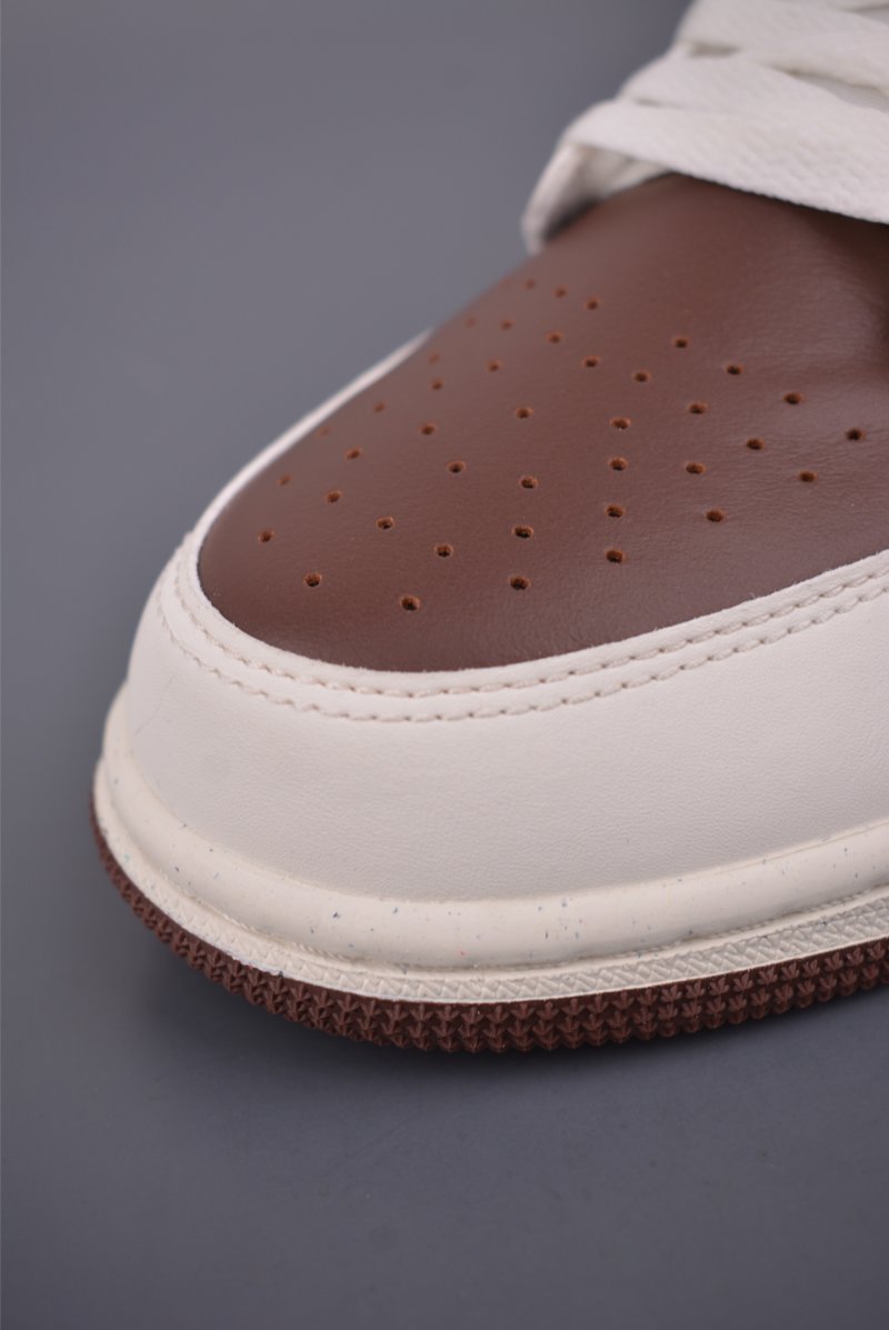 Air Jordan 1 Low 'White / Brown / Red' view