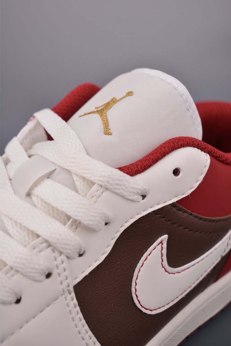 Air Jordan 1 Low 'White / Brown / Red' view