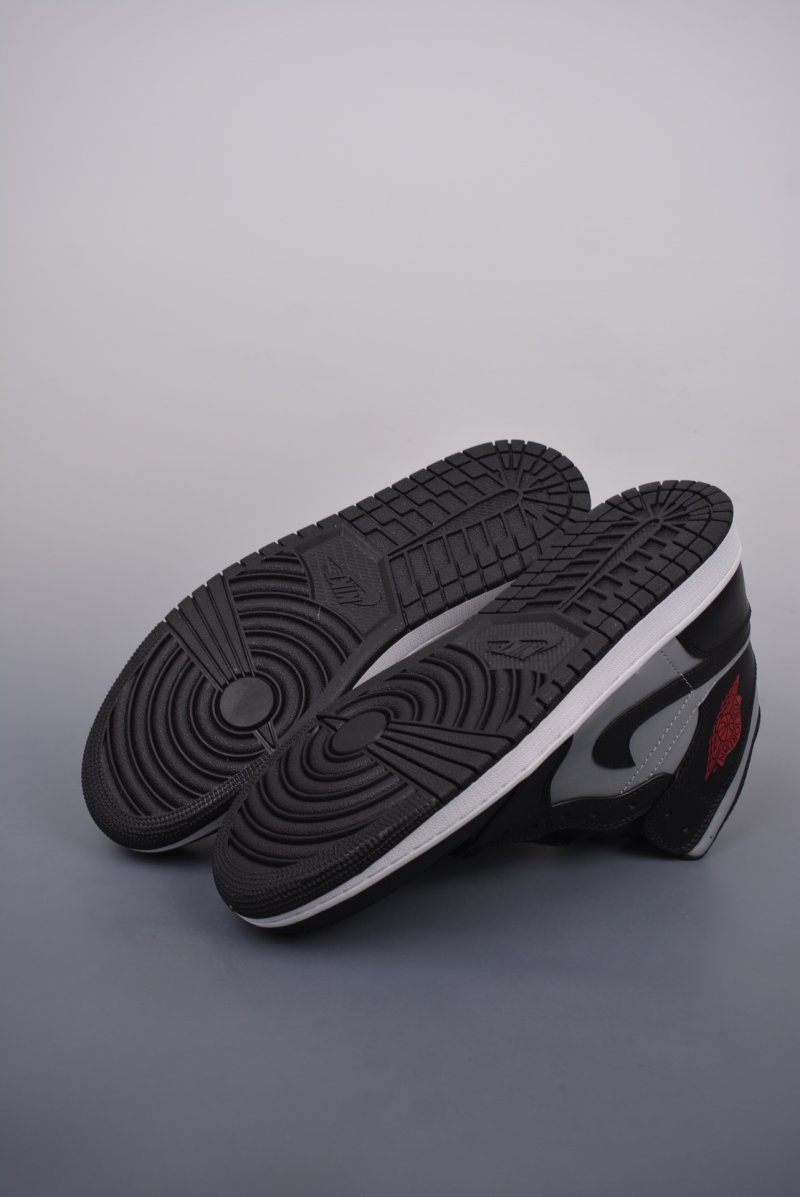 Air Jordan 1 Mid 'Black / Grey / Red' view
