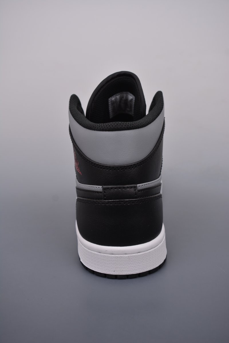 Air Jordan 1 Mid 'Black / Grey / Red' view