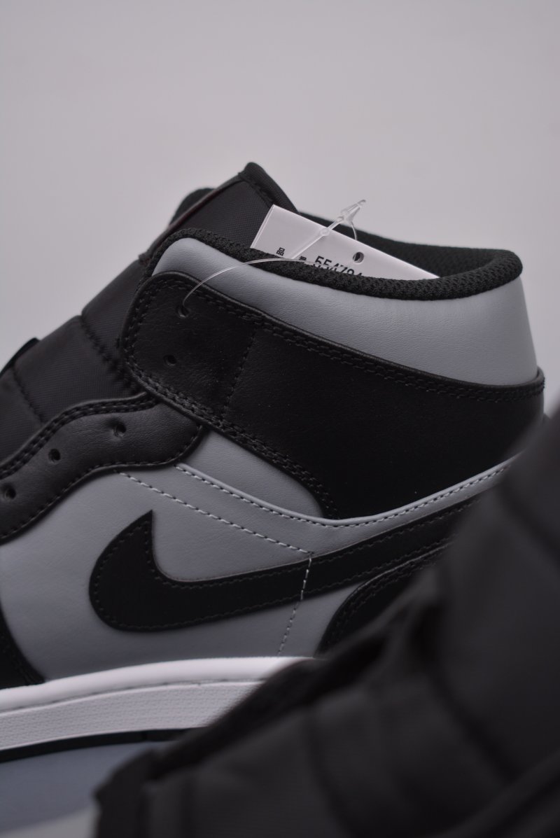 Air Jordan 1 Mid 'Black / Grey / Red' view
