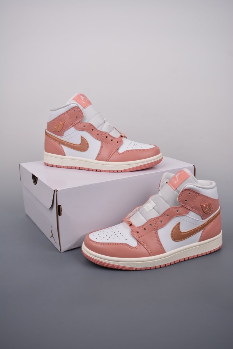 Air Jordan 1 Mid 'Rose Gold Pink' view