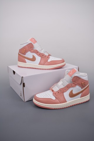 Air Jordan 1 Mid 'Rose Gold Pink' view 5