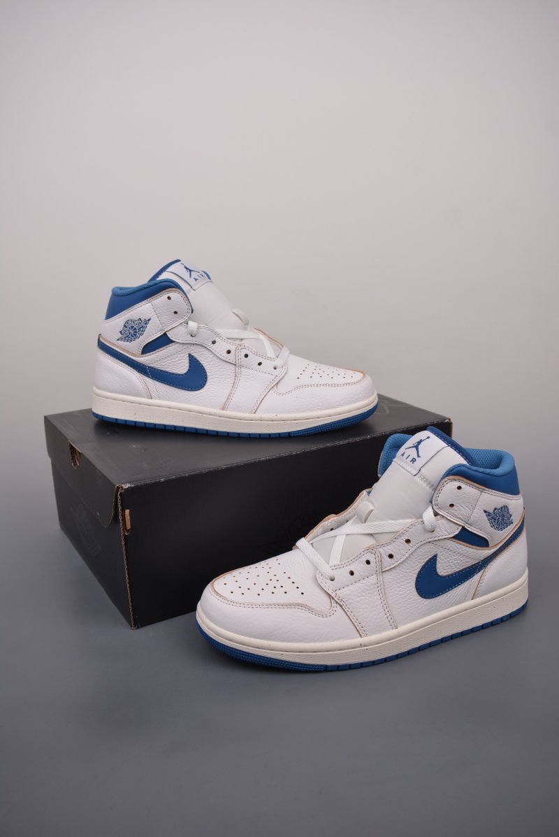 Air Jordan 1 Mid 'White / Blue' view
