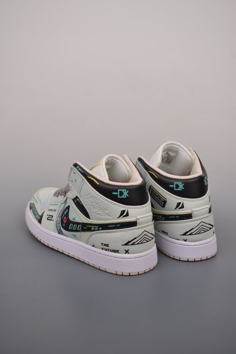 Air Jordan 1 Mid 'Cyberpunk' view