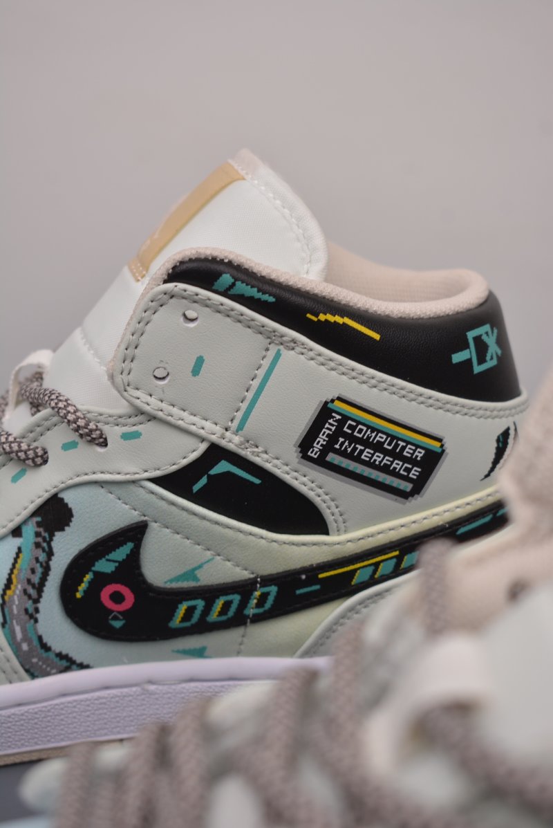 Air Jordan 1 Mid 'Cyberpunk' view