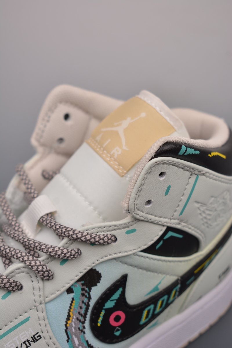 Air Jordan 1 Mid 'Cyberpunk' view
