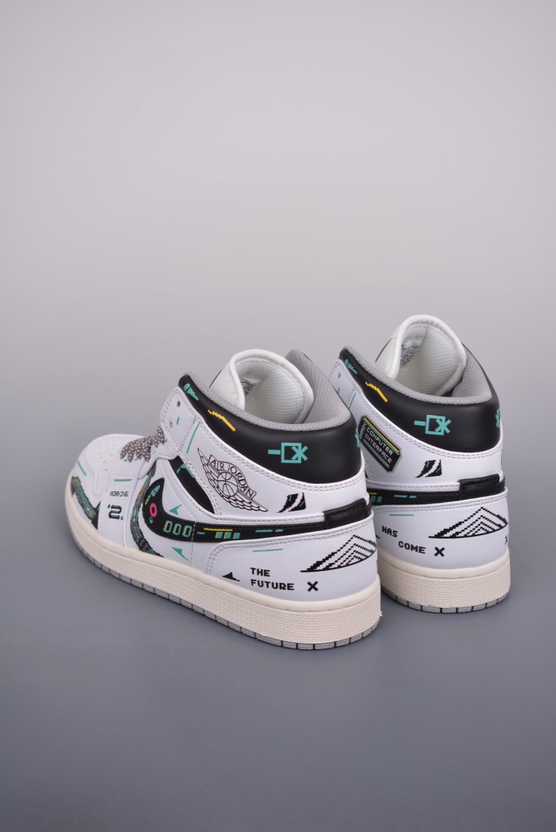 Air Jordan 1 Mid 'Cyberpunk' view