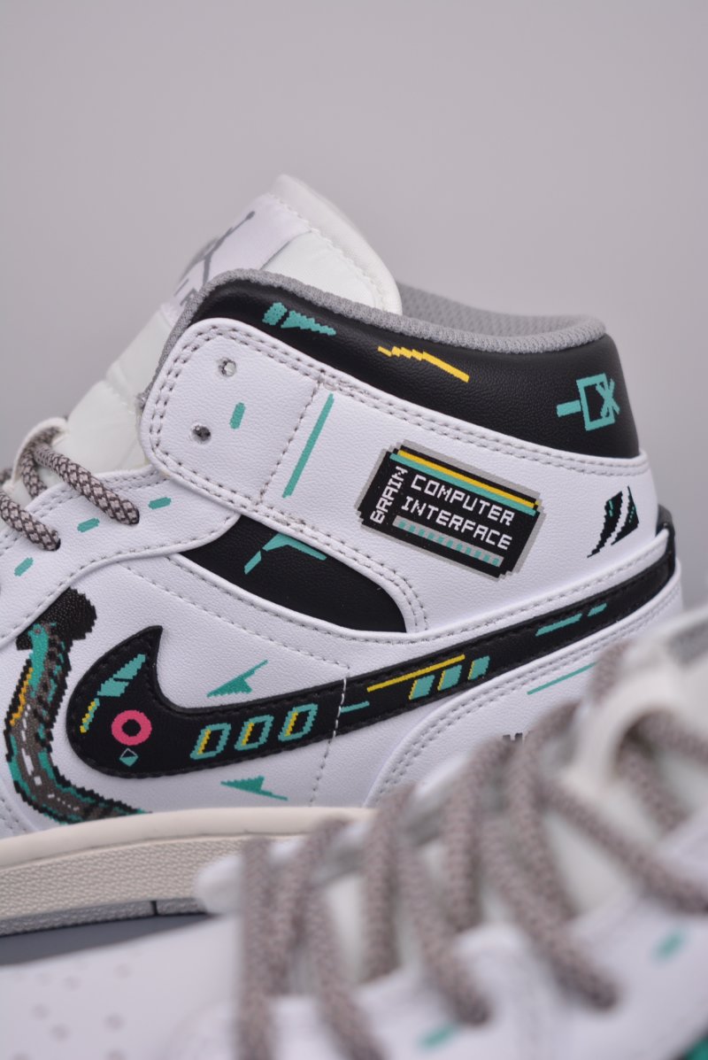 Air Jordan 1 Mid 'Cyberpunk' view
