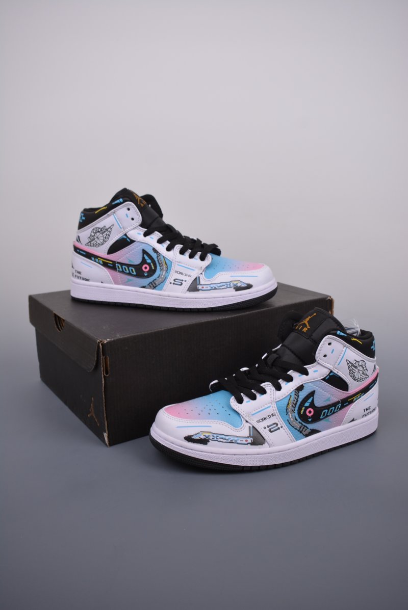 Air Jordan 1 Mid 'Cyberpunk' view