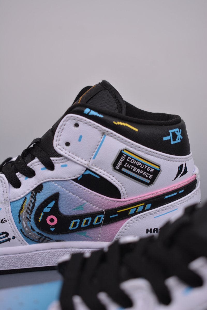 Air Jordan 1 Mid 'Cyberpunk' view