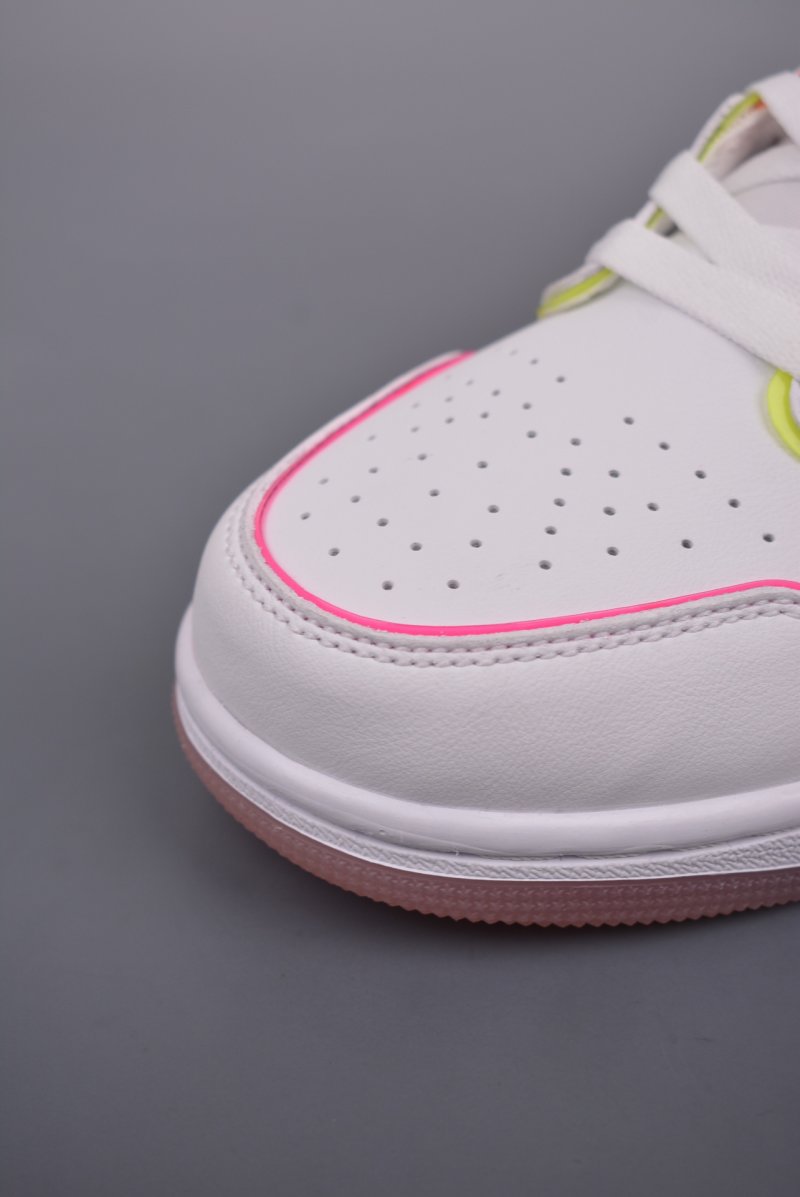 Air Jordan 1 Mid 'White / Yellow / Pink' view