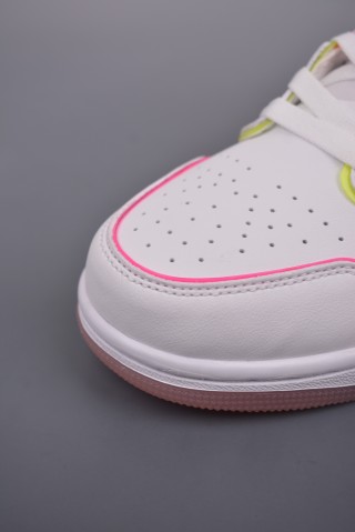 Air Jordan 1 Mid 'White / Yellow / Pink' view 6
