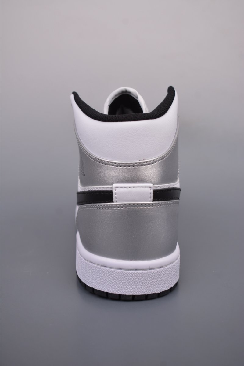 Air Jordan 1 Mid 'Black / Silver' view